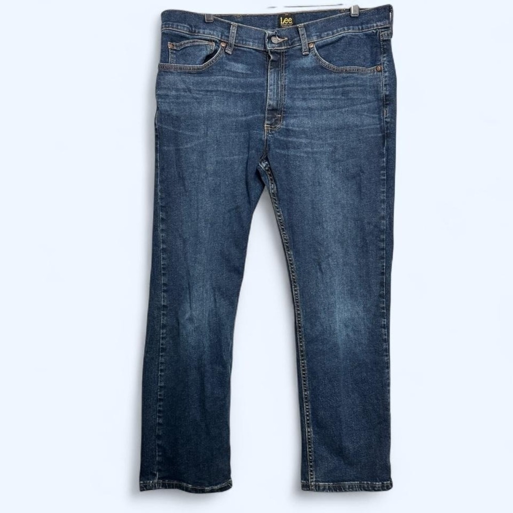 Lee Premium Select Classic Fit Jeans Men Sz 36x29 Dark Wash Straight Dad Utility